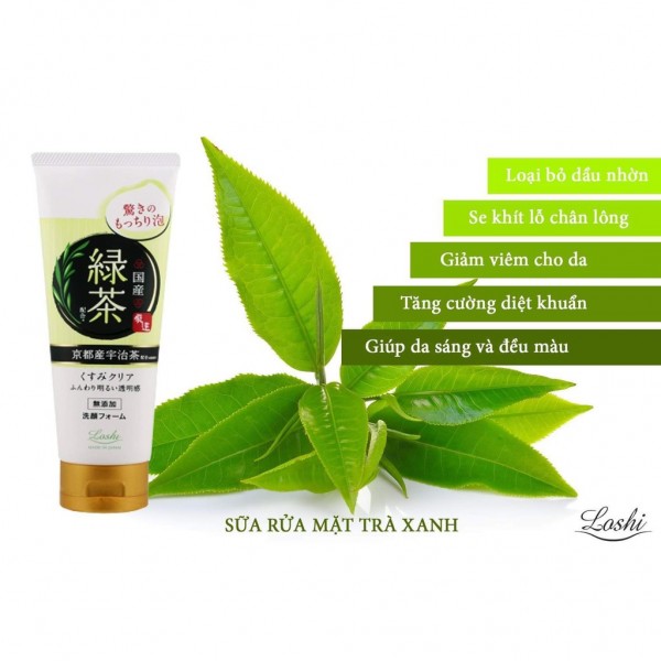 Sữa rửa mặt trà xanh Loshi 120g